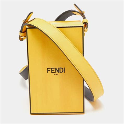 fendi yellow box bag|fendi clear tote.